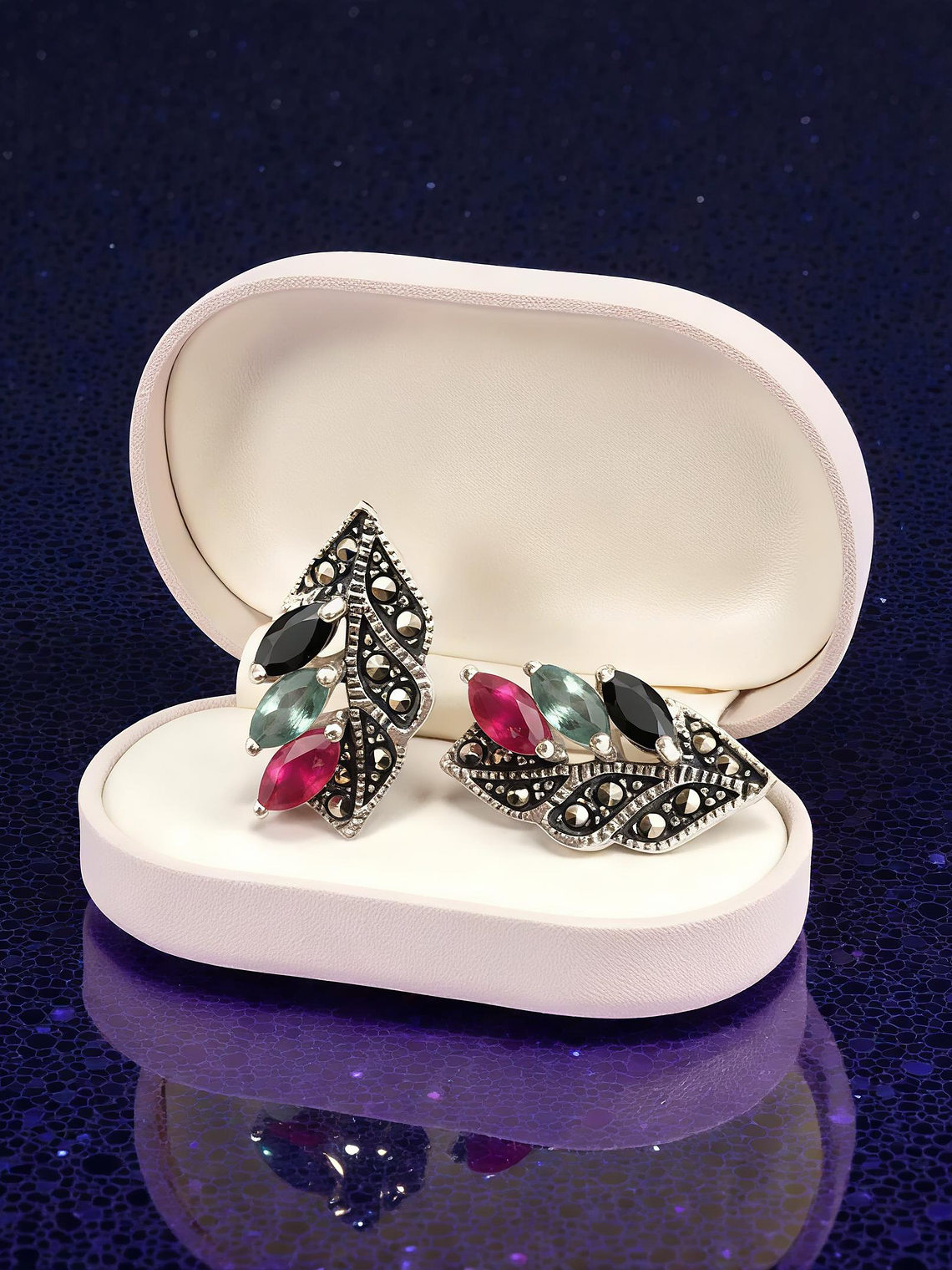 Aros Vintage Piedras naturales 1