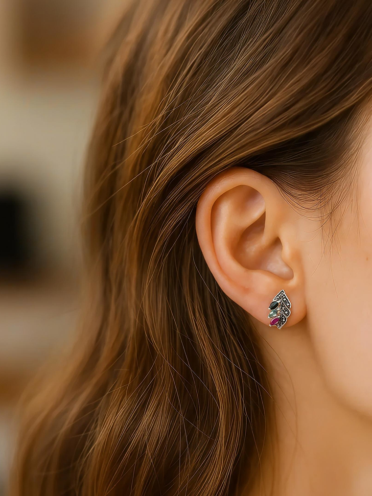 Aros Vintage Piedras naturales 2