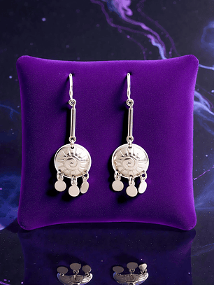 Aros de Plata Diseño Sol 