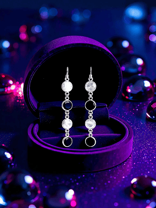 Aros Cristales Blanco y Negro