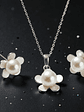Conjunto Flor de Perla Mabe y Plata 925 - Miniatura 2