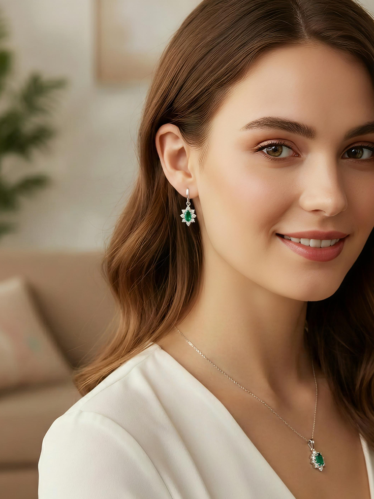 Conjunto Lady Marquise Plata 925 3