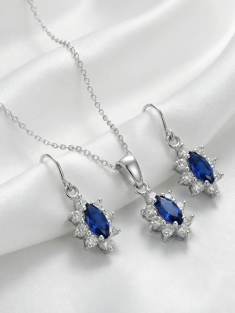 Conjunto Lady Marquise Plata 925 8