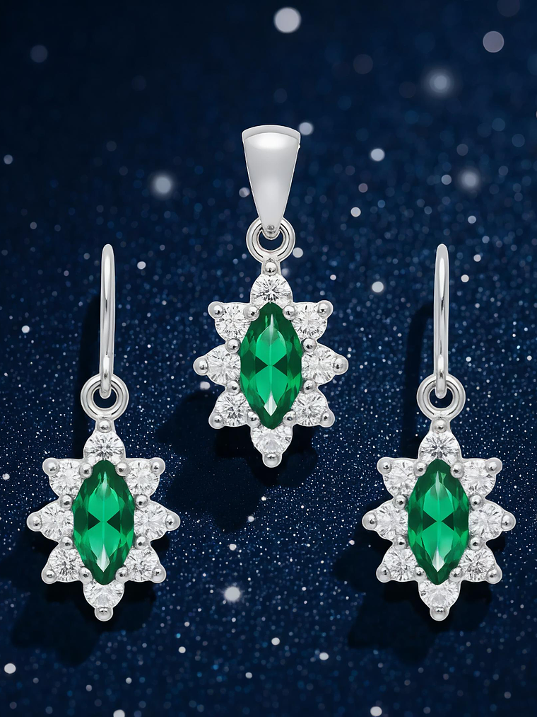 Conjunto Lady Marquise Plata 925 1