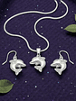 Conjunto Delfín Brillante Plata 925 - Miniatura 4