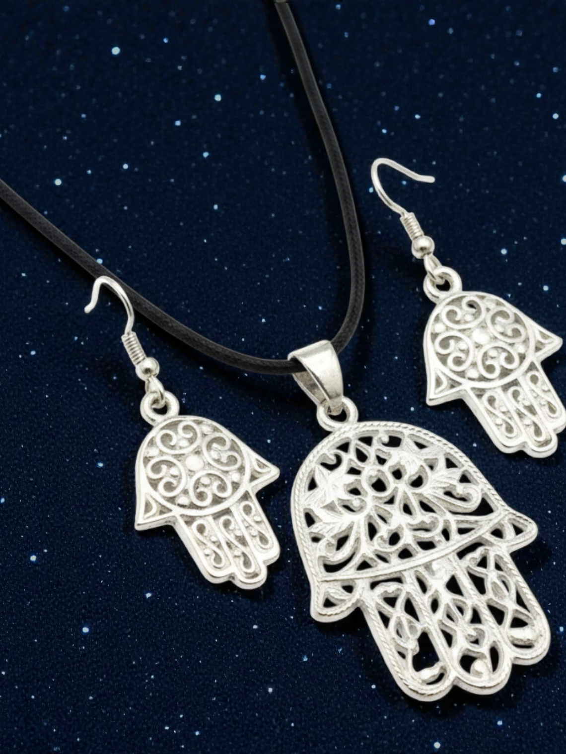 Conjunto Mano de Fátima Filigrana Plata 925 2