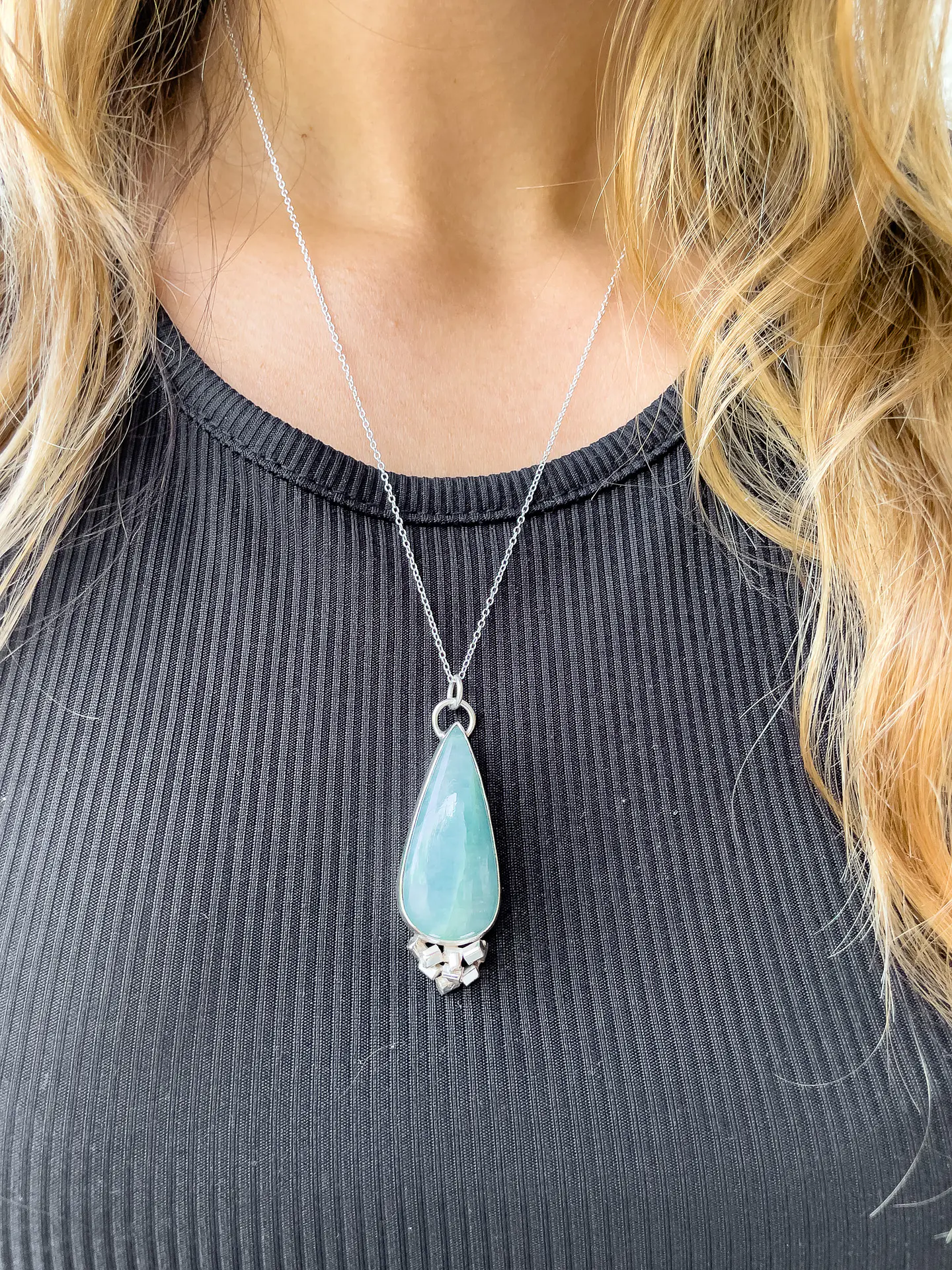 Collana Safdie XL in acquamarina 3 2