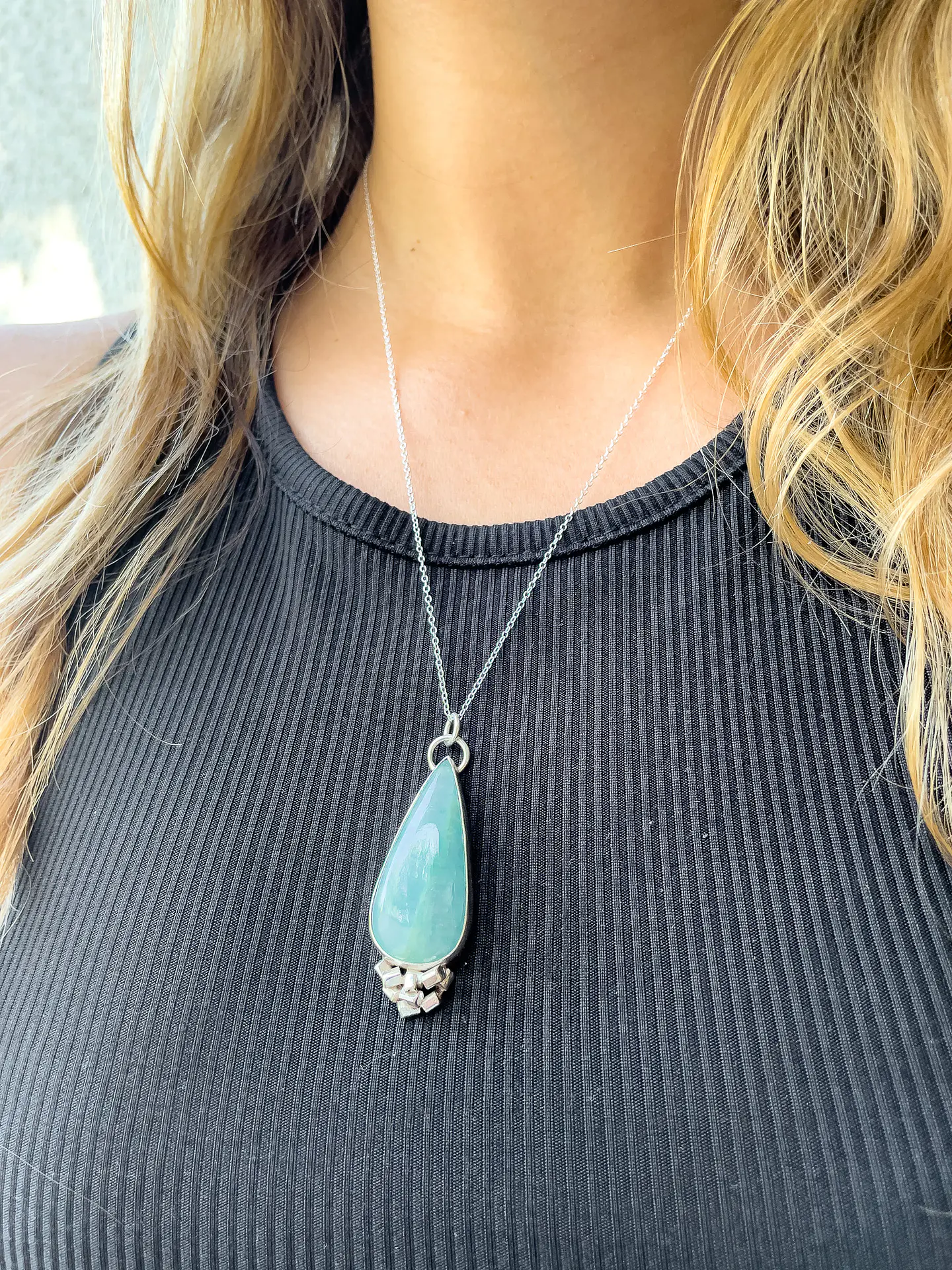 Collana Safdie XL in acquamarina 3 4