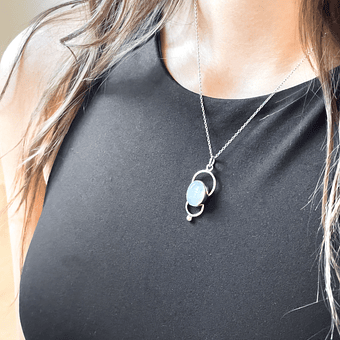 Oval Margarete Necklace (stone of choice)