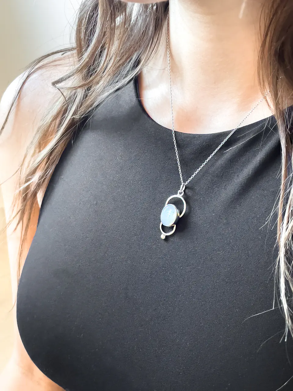 Collar Margarete Ovalado (piedra a elección) 2