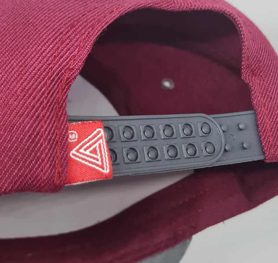 Jockey 6 Panel, visera plana, burdeo/gris 3