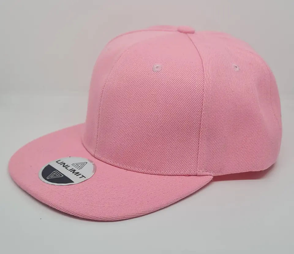 Jockey 6 Panel, visera plana, rosado 1