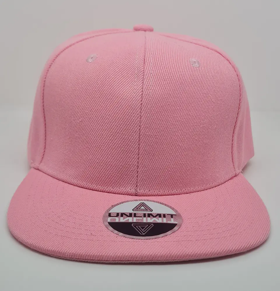 Jockey 6 Panel, visera plana, rosado 2