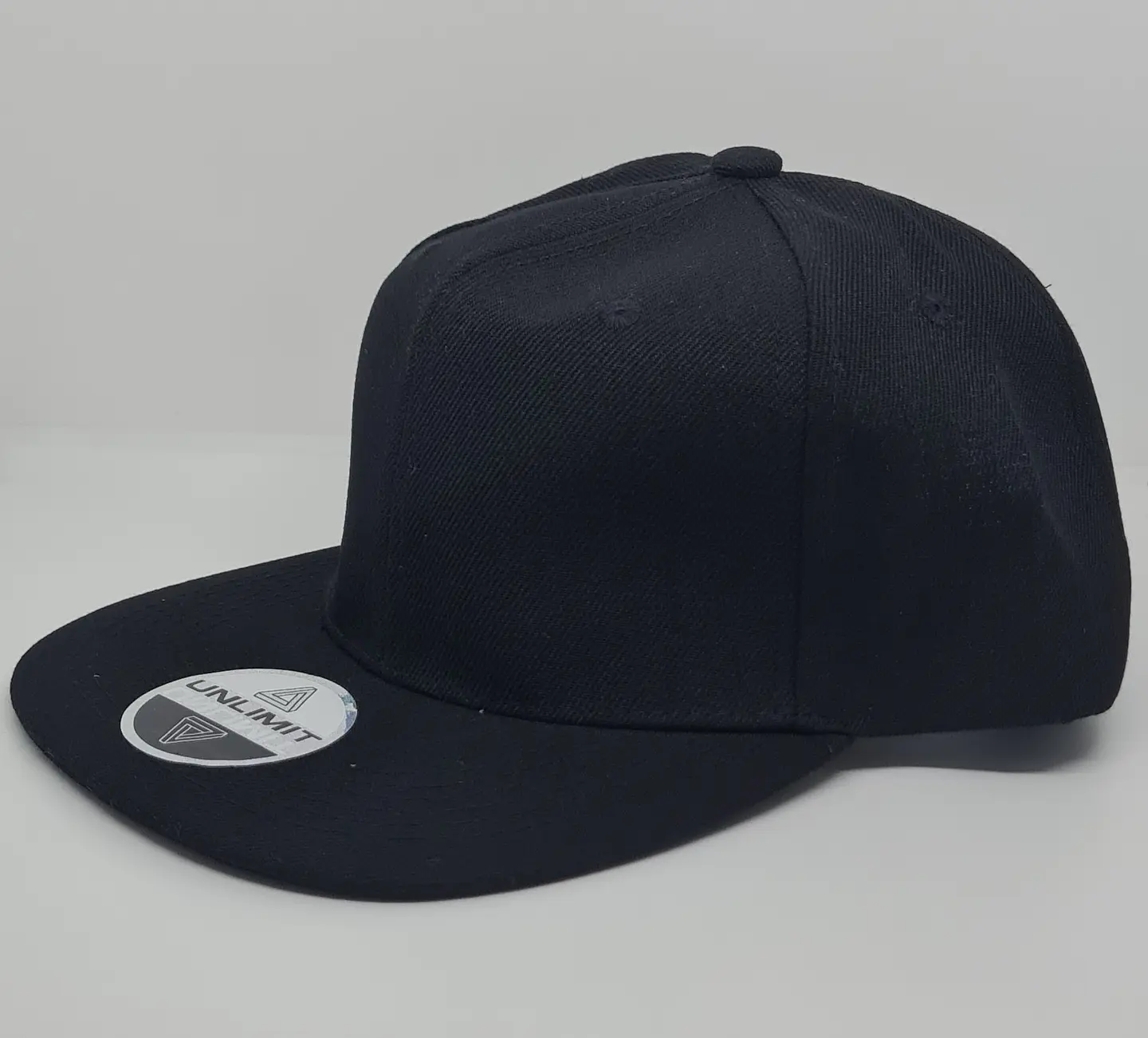 Jockey 6 Panel, visera plana, negro 1