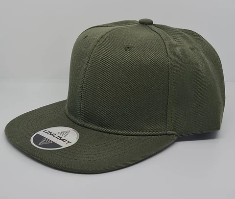 Jockey 6 Panel, visera plana, verde musgo