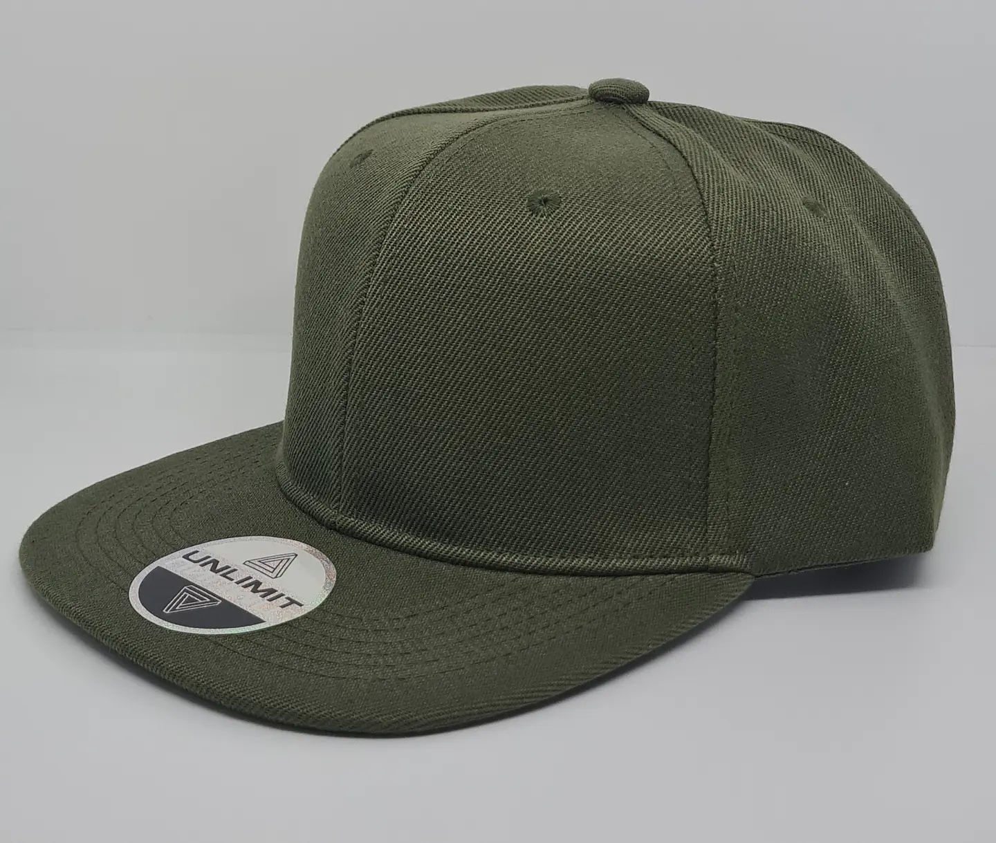 Jockey 6 Panel, visera plana, verde musgo 1