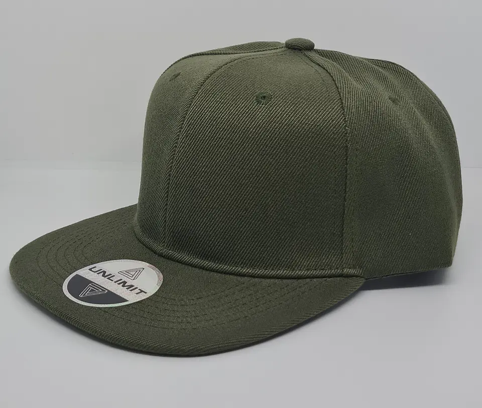 Jockey 6 Panel, visera plana, verde musgo 1