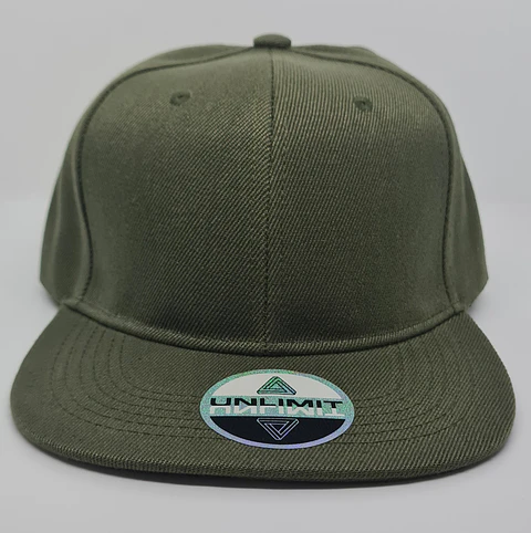 Jockey 6 Panel, visera plana, verde musgo