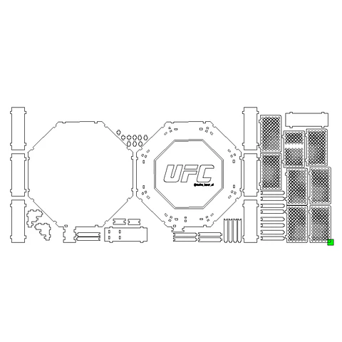 Octágono UFC 3mm | Vector