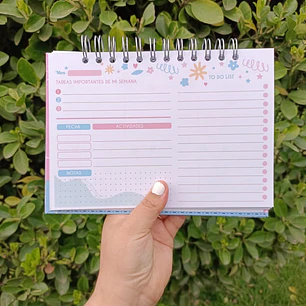 Planner Semanal Rosa