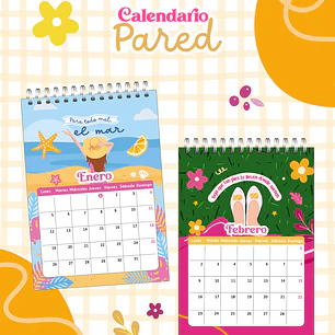 Calendario de pared tipo planner 