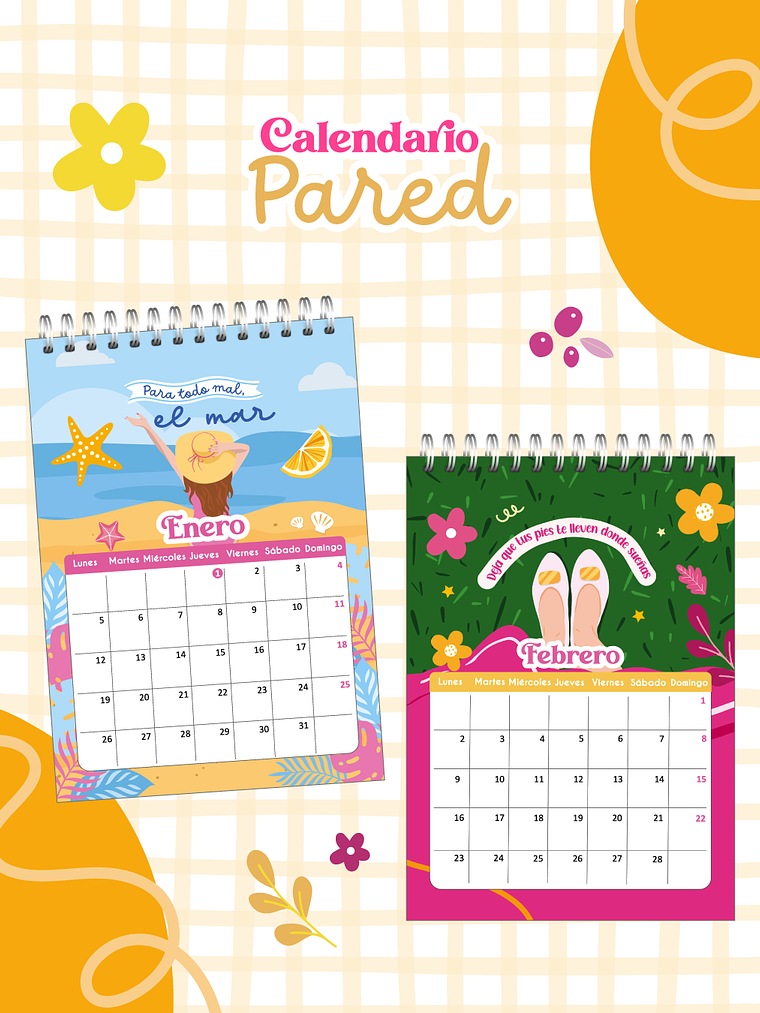 Calendario de pared tipo planner  1