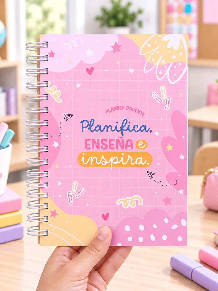 PLANNER DOCENTE MUJER ROSA 1