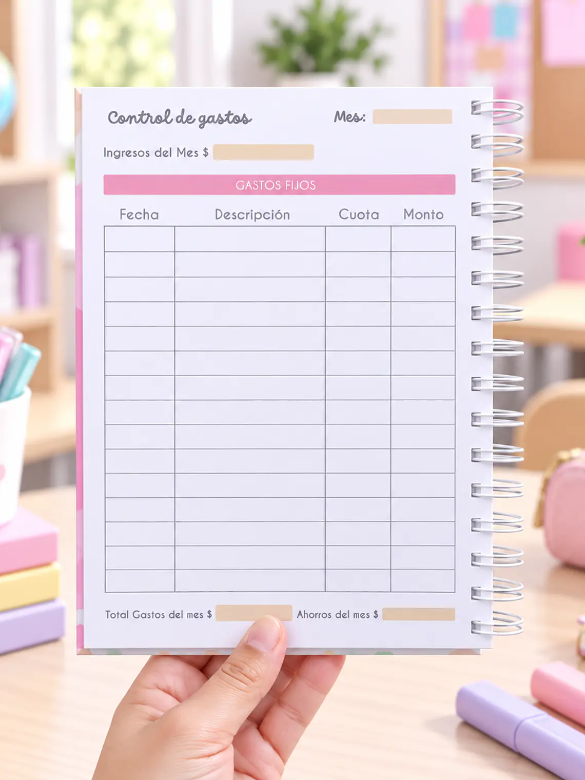 PLANNER DOCENTE MUJER ROSA 8