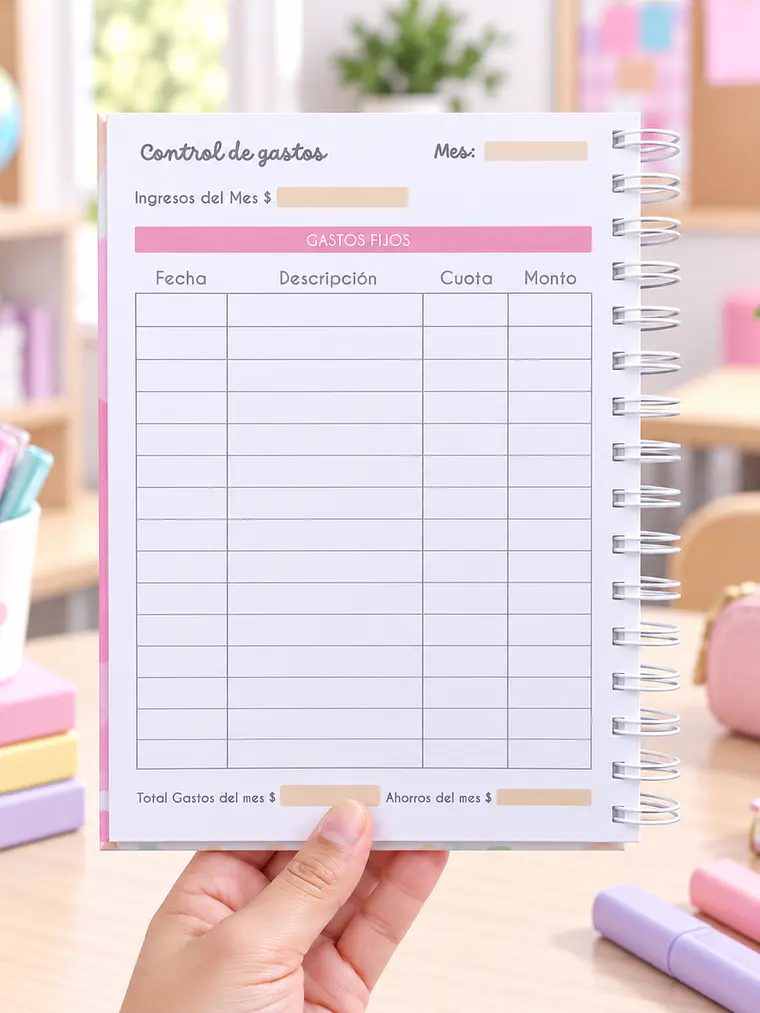 PLANNER DOCENTE MUJER ROSA 8