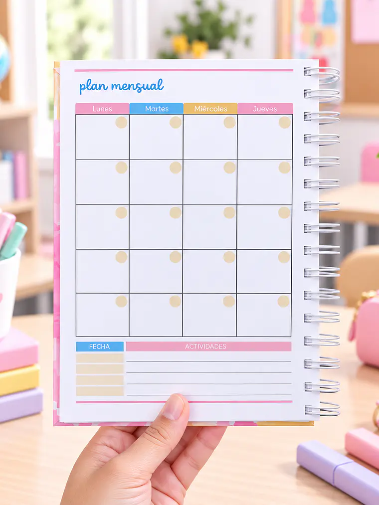 PLANNER DOCENTE MUJER ROSA 6