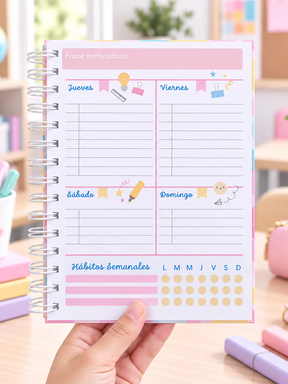 PLANNER DOCENTE MUJER AZUL 7