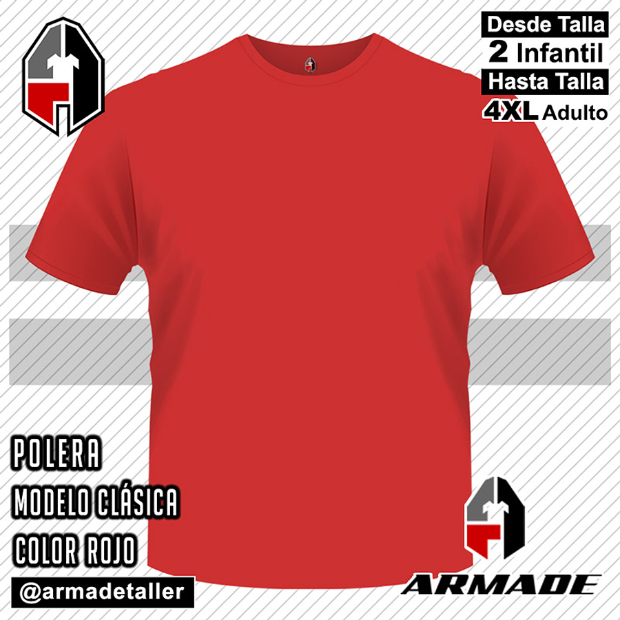 Polera Hombre Manga Corta de Algodón Premium Nacional 2
