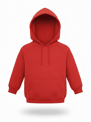 Poleron Canguro Rojo Niño Infantil Algodon Premium