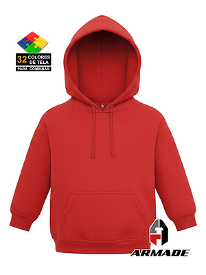 Poleron Canguro Rojo Tallas Niñas Infantil Algodon Premium