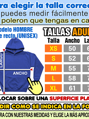 Poleron canguro hombre algodon premium tallas adulto Armade Taller