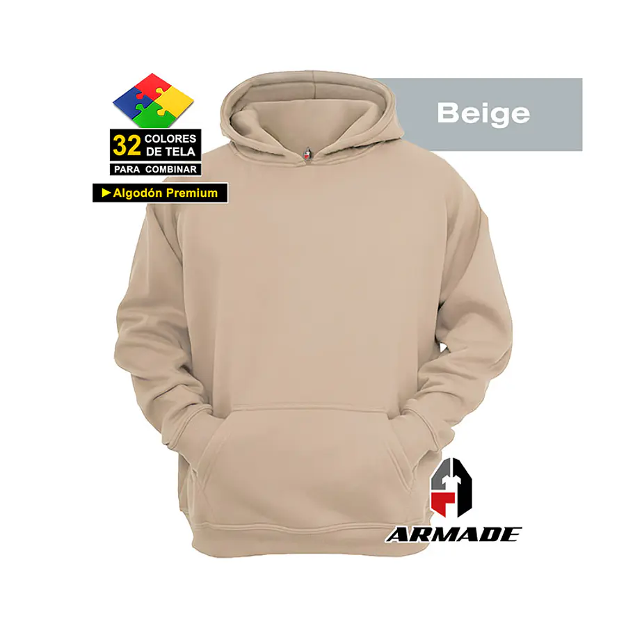 Poleron Canguro Hombre Algodon Premium Armade 19