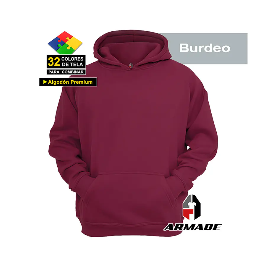 Poleron Canguro Hombre Algodon Premium Armade 4