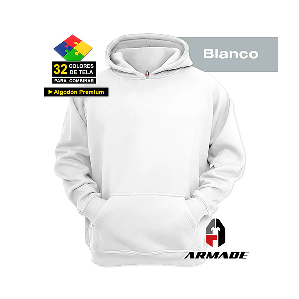 Poleron Canguro Hombre Algodon Premium Armade 6