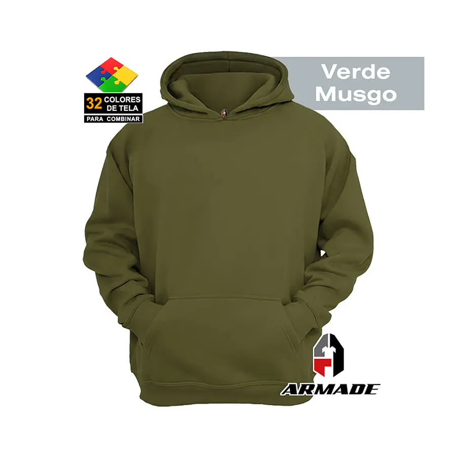 Poleron Canguro Hombre Algodon Premium Armade 34