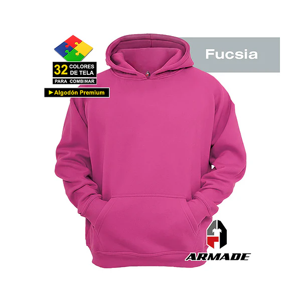 Poleron Canguro Mujer Algodon Premium Armade 22