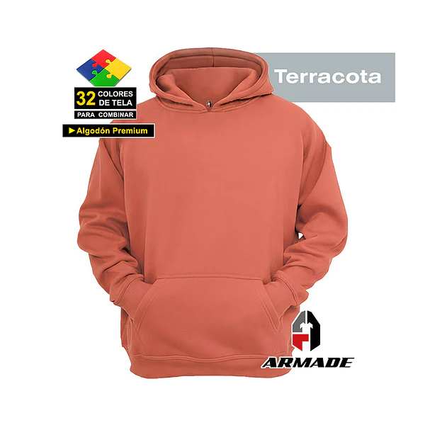 Poleron Canguro Mujer Algodon Premium Armade 25