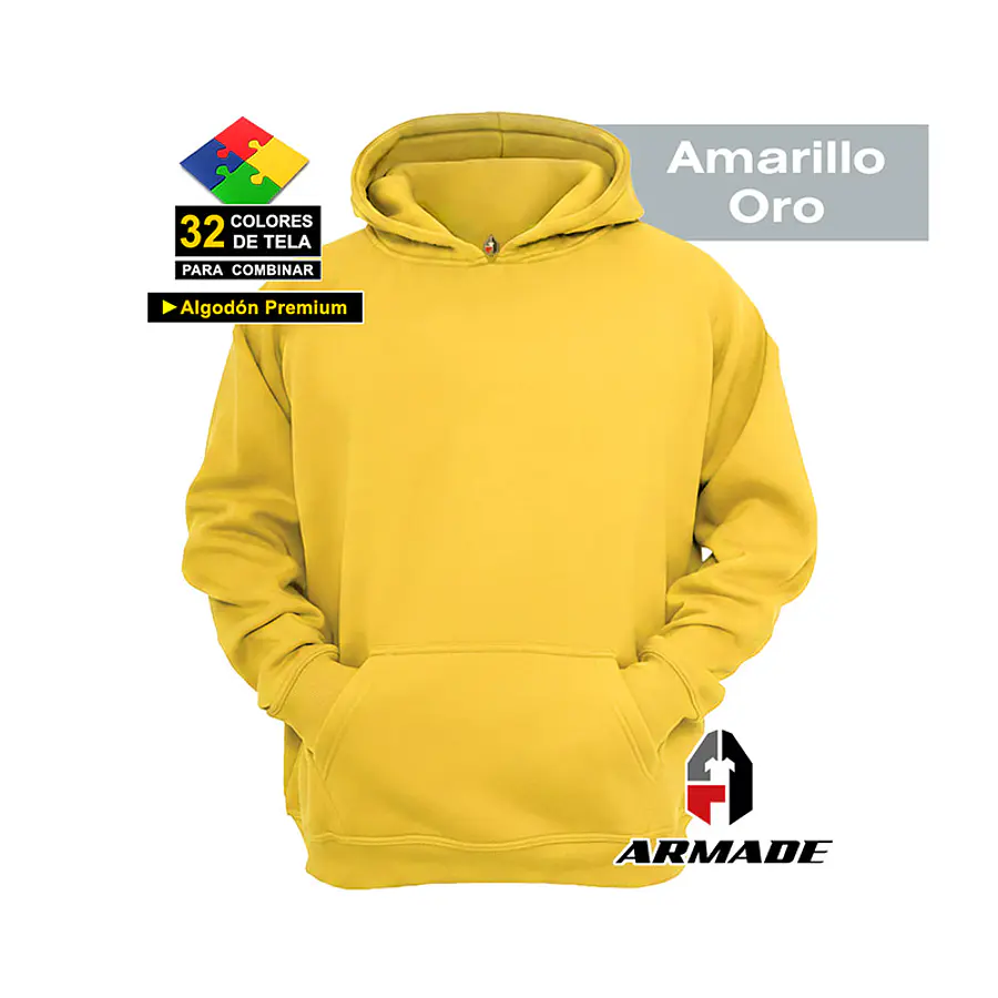Poleron Canguro Tallas Grandes Hombre Algodon Premium Armade 8