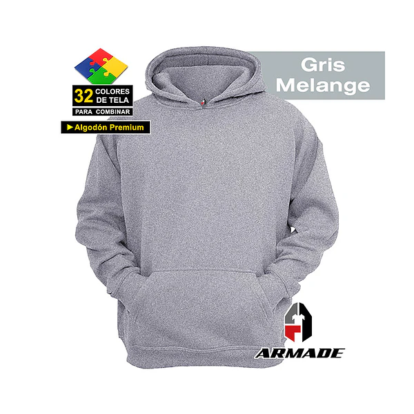 Poleron Canguro Tallas Niña Infantil Algodon Premium Armade 30