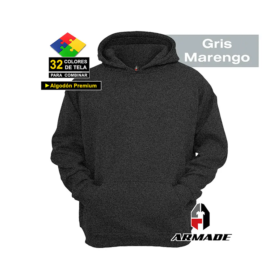 Poleron Canguro Tallas Niño Juvenil Algodon Premium Armade 27