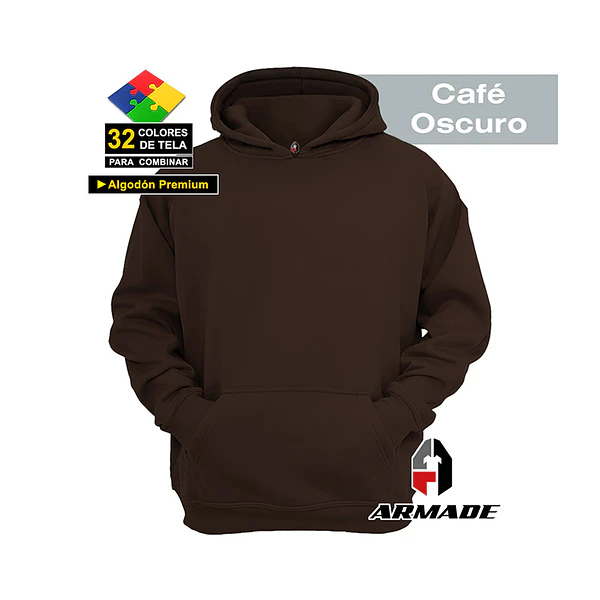 Poleron Canguro Tallas Grandes Mujer Algodon Premium Armade 17
