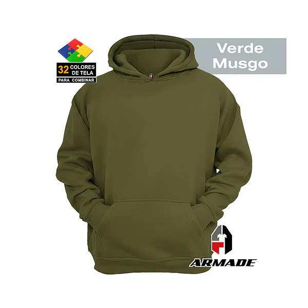 Poleron Canguro Tallas Grandes Mujer Algodon Premium Armade 34