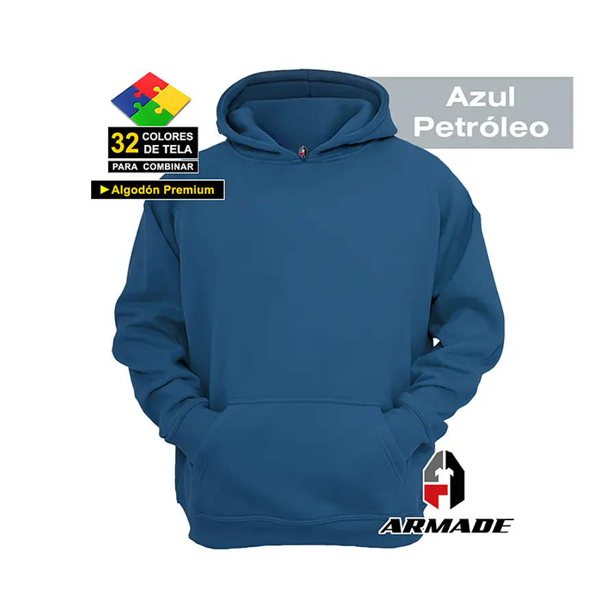 Poleron Canguro Tallas Grandes Mujer Algodon Premium Armade 13