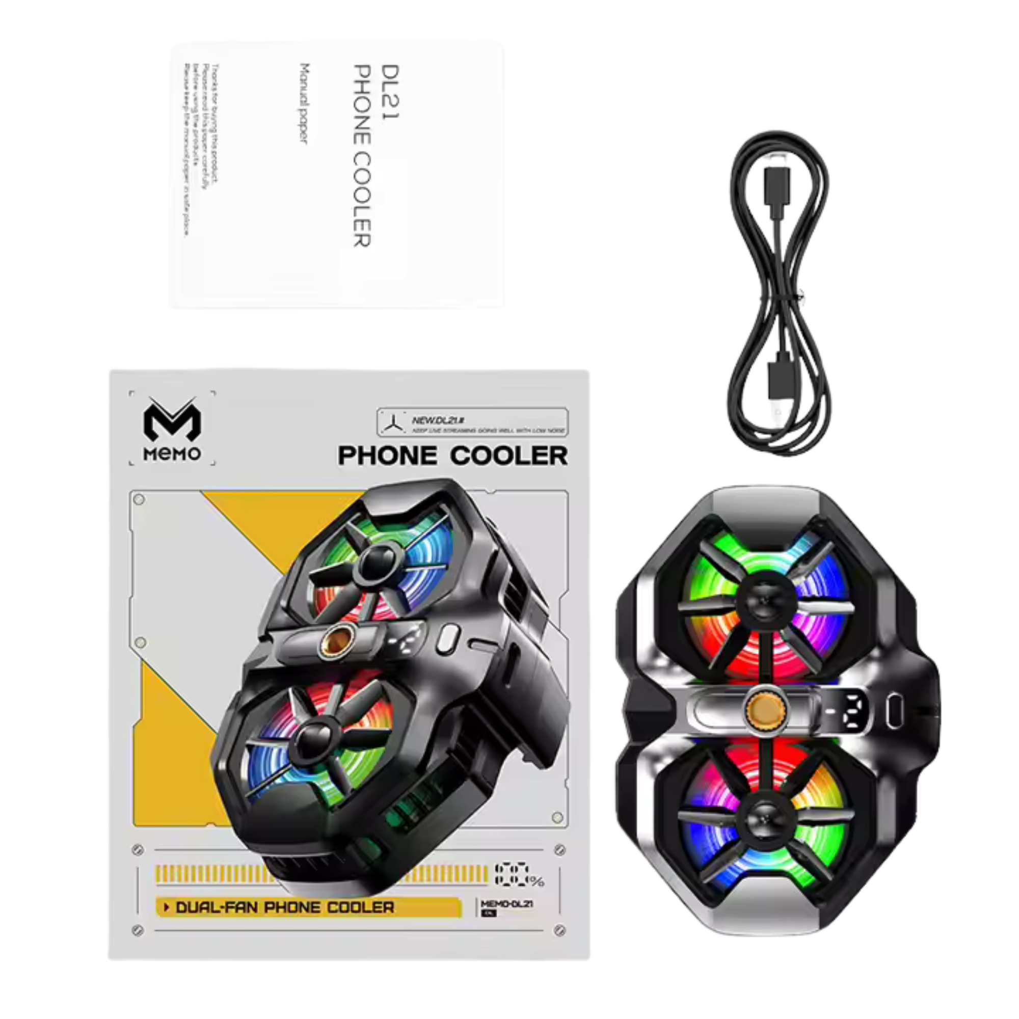 MEMO DL21 Enfriador para celular con doble ventilador 