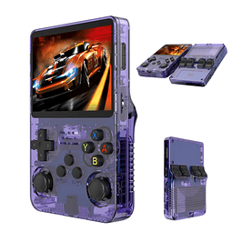 Consola R36S  Juegos Retro Portátil  Joysticks 3D Duales  Batería 3500 mAh  128GB Almacenamiento