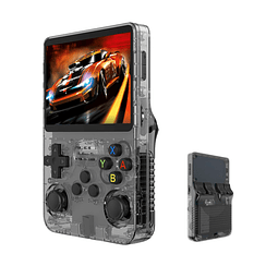 Consola R36S  Juegos Retro Portátil  Joysticks 3D Duales  Batería 3500 mAh  128GB Almacenamiento